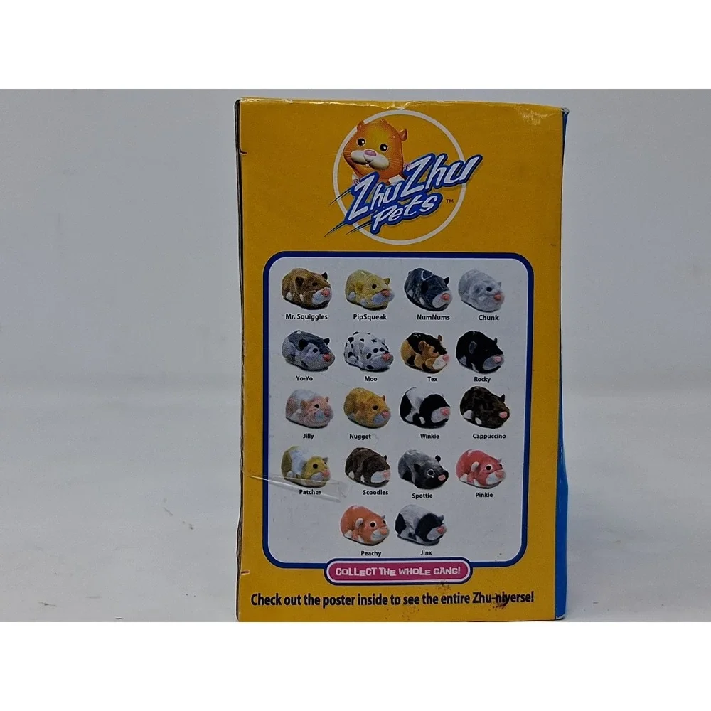 2009 Zhu Zhu Pets Hamster Jinx White Gray Cepia Plush Animal New Damage Box. H